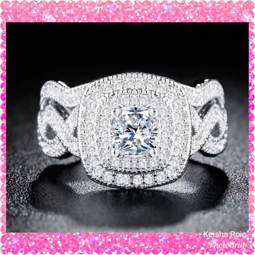 💥FLASH SALE💥FIRM ❤18K White Gold Filled 2Pc❤ - Picture 3 of 5